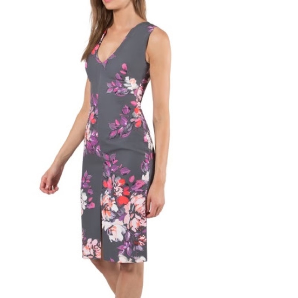 394M Black‎ Halo Women's Sleeveless Coral Sheath Dress - Size: 12